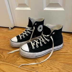 Converse Black Platform High-Top Sneakers